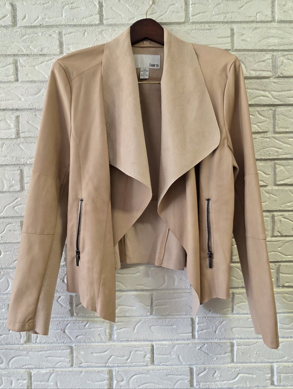 Bar III Faux Leather Jacket EUC